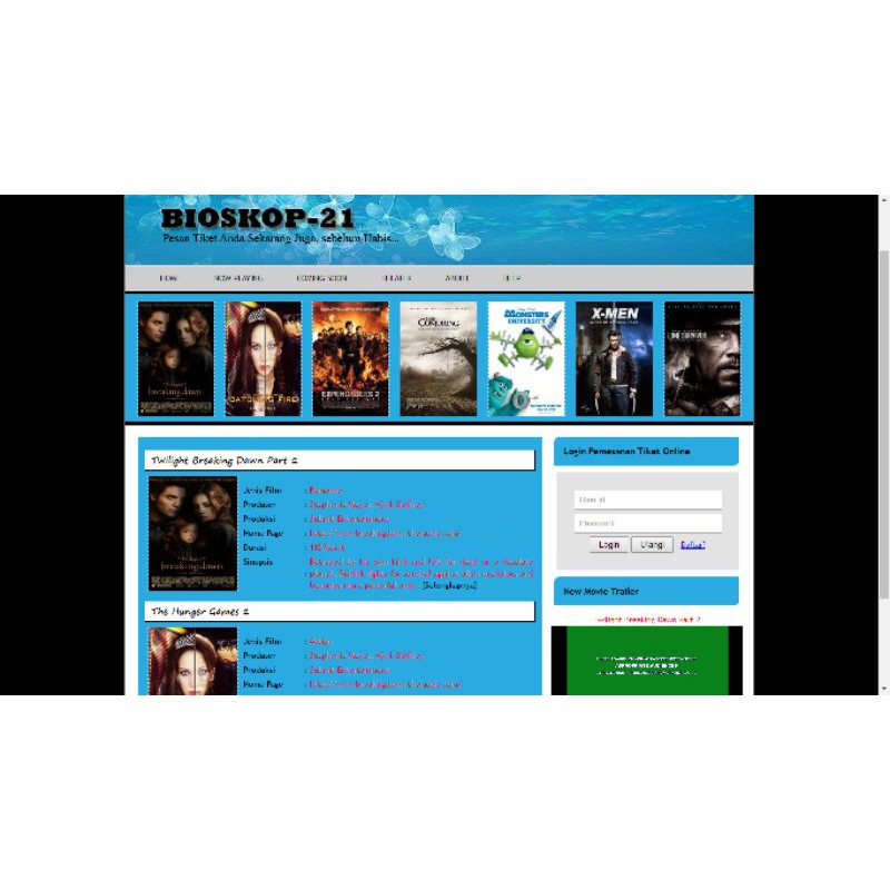 aplikasi booking tiket bioskop berbasis web Shopee Indonesia
