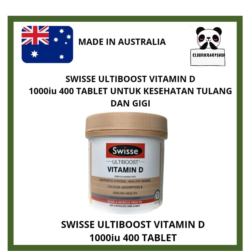 Jual Swisse ultiboost vitamin D 1000iu 400 pil tablet original