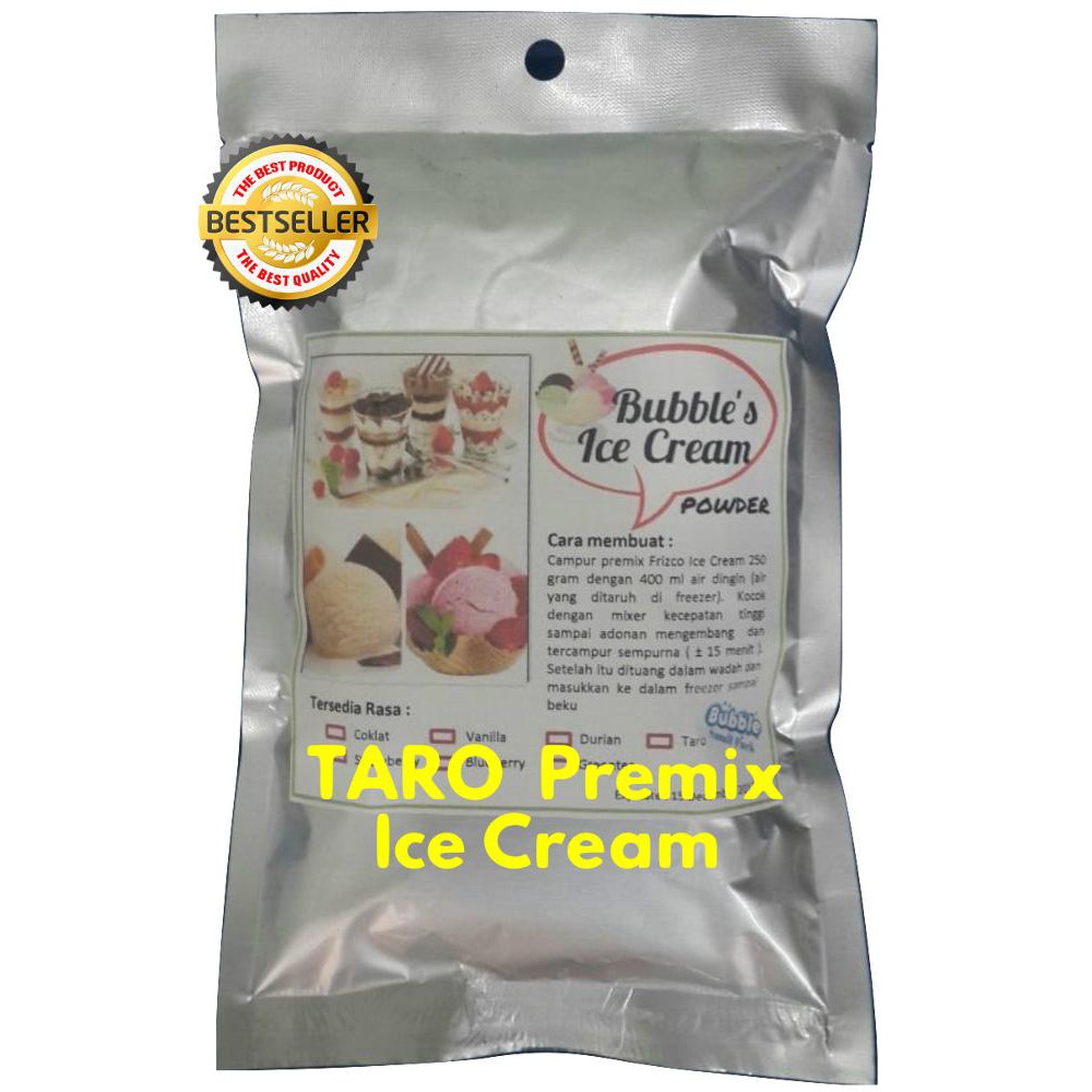 Bubble TARO Ice Cream instant powder 250gr frizco TARO Hard es krim