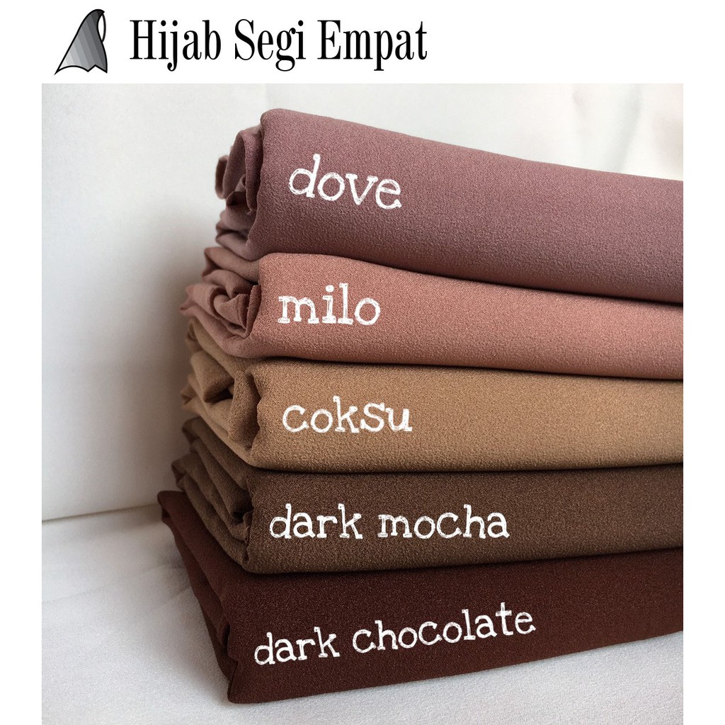 Jual Hijab Segi Empat Diamond Georgette, Fashion Muslim Wanita Seri Warna Coklat | Shopee Indonesia