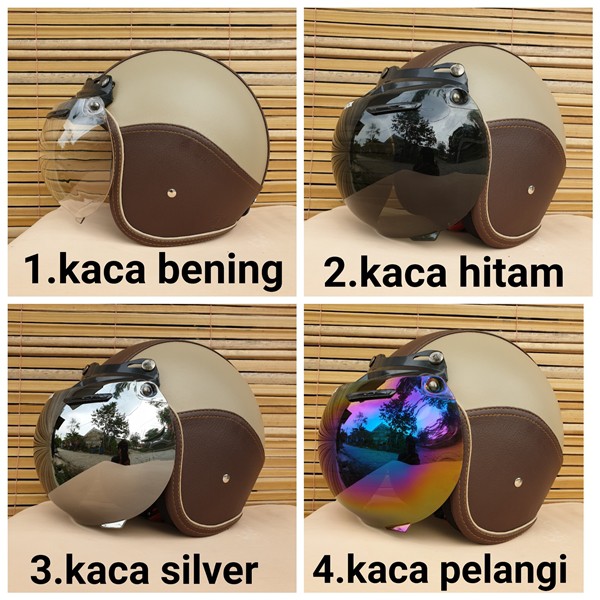 Jual Helm Bogo Dewasa Warna Coklat Cream | Shopee Indonesia