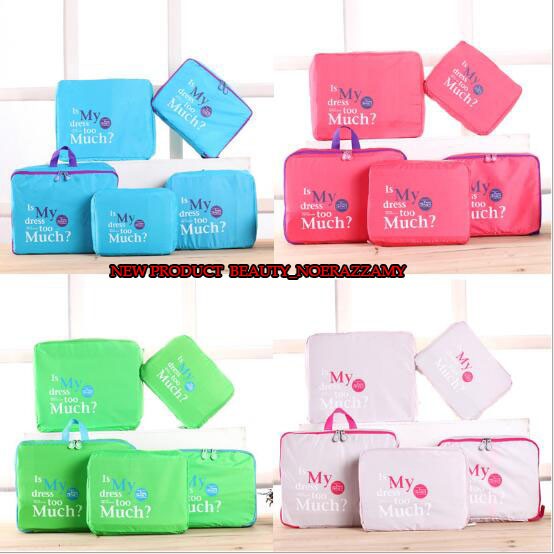 Jual Travel organizer Bag in Bag Organizer FUNNY FANCY (1 set isi 5 pcs