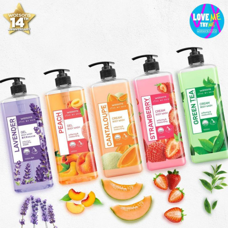 WATSONS Scented Body Wash 1000 ml Shopee Indonesia
