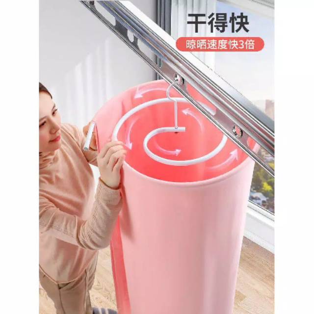 Medan murah Hanger spiral untuk jemur handuk, selimut dan sprei