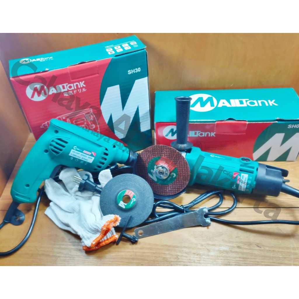 Paket Bor & Gerinda Mailtank / Mesin Gerinda Mailtank SH 05 / Bor 10mm Shopee Indonesia