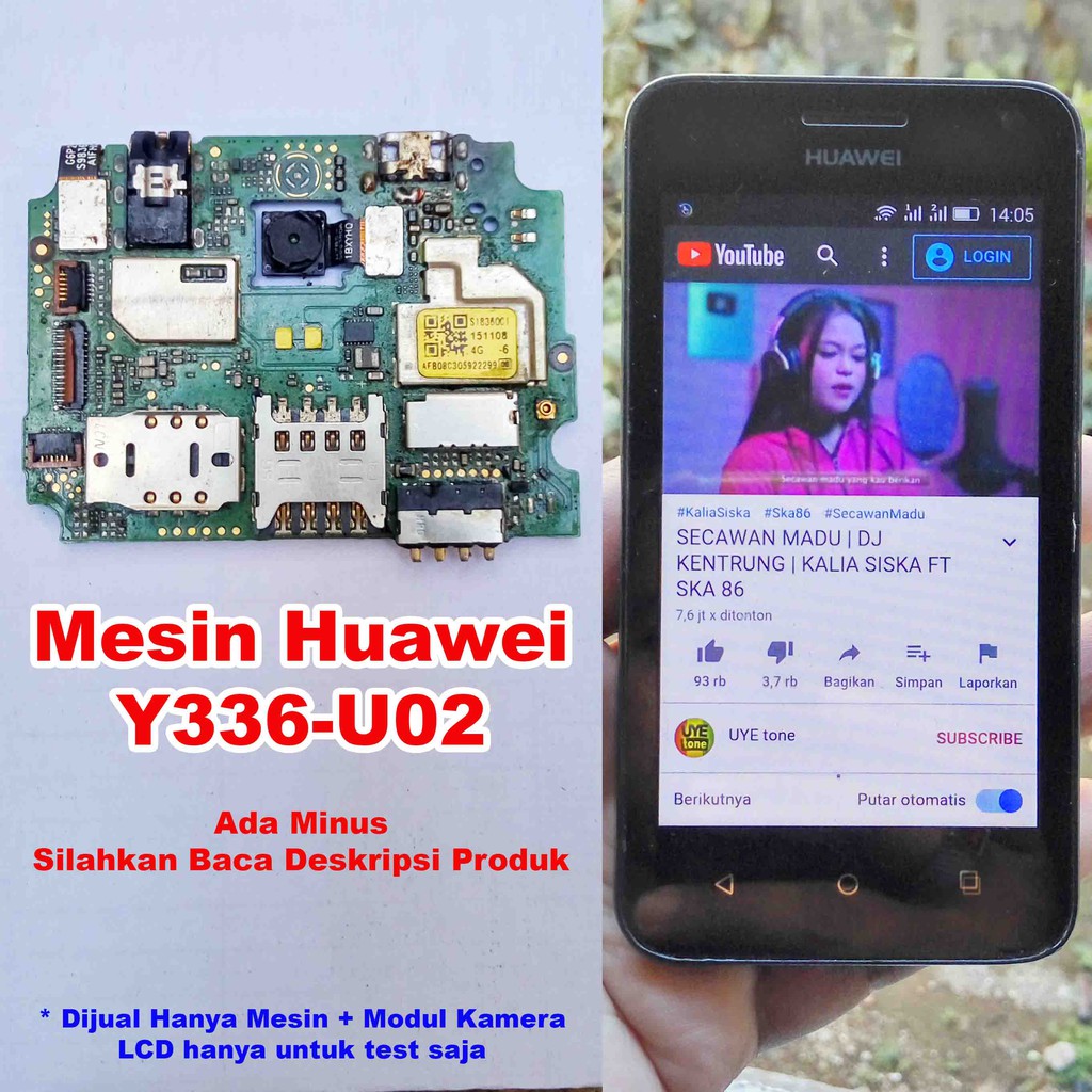 Mesin HP Huawei Y336U02 Nyala Ada Minus Mesin Huawei Y336