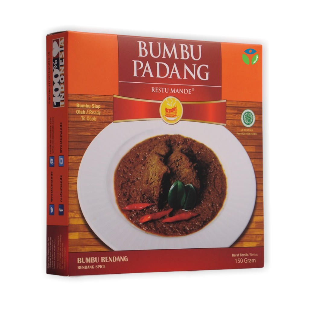 Restu Mande Bumbu Rendang Bumbu Padang Instan 150gr