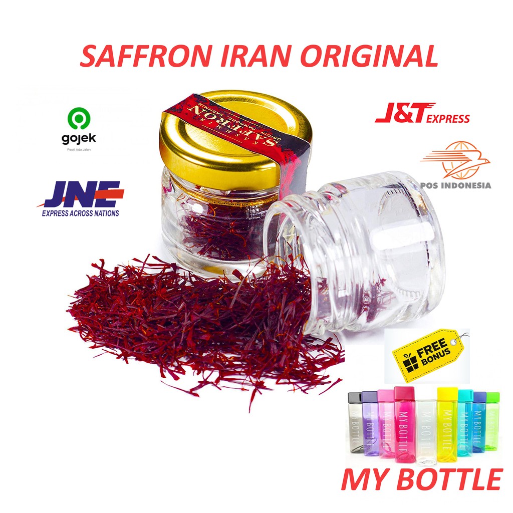 bisa COD Saffron Iran 1 gram Super Negin Grade 1 (Finest Quality) 100