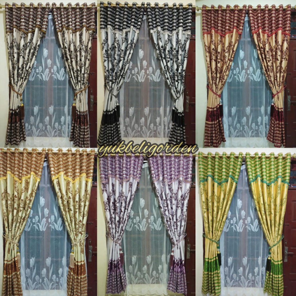 GORDEN CANTIK BLACKOUT FLOAKING BERBAHAN TEBAL SMOKERING 12 LUBANG 6