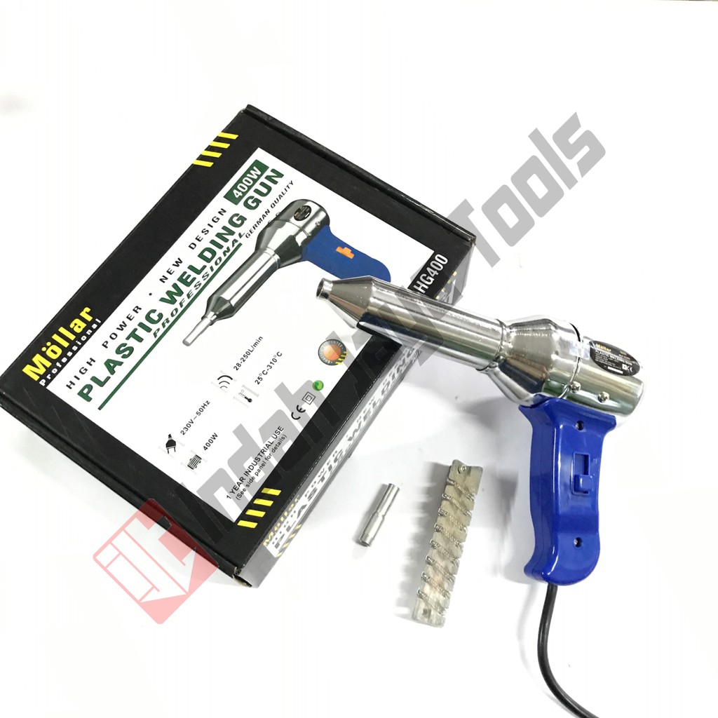 MOLLAR Plastic Welding Torch 400 Watt Heat Hot Air Gun Las Plastik
