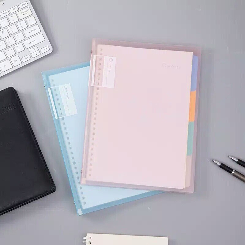 Binder Transparan A5/B5 Ring Plastik/Besi free loose leaf Binder Pvc