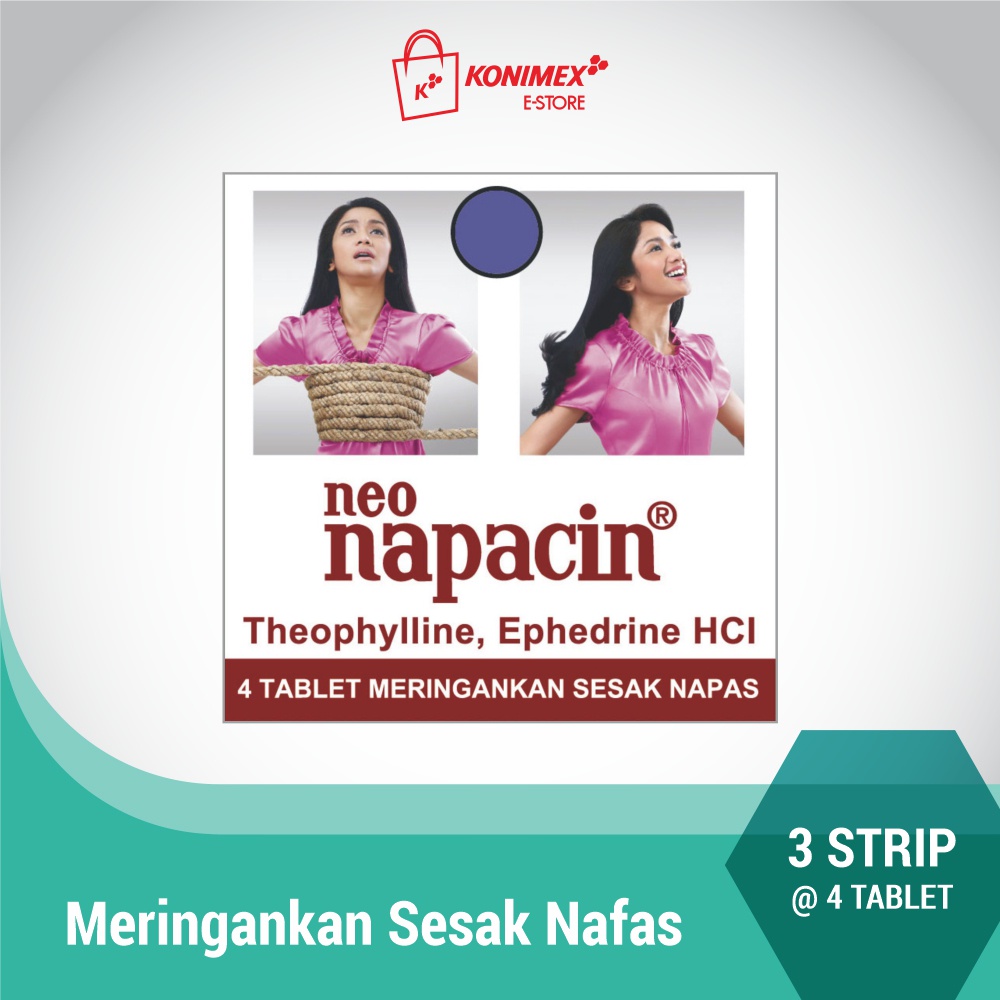 Jual Neo Napacin Obat Sesak Napas Karena Asma 3 strip isi 4 Tablet