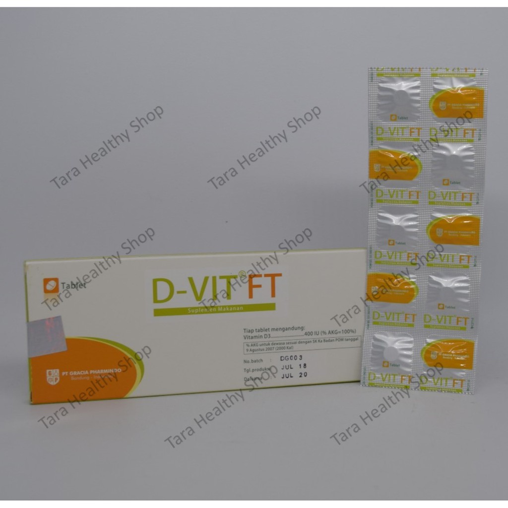 DVit FT 30 Tablet (Vitamin D3 Untuk Kesehatan Tulang, Alergi & Autoimun) Shopee Indonesia