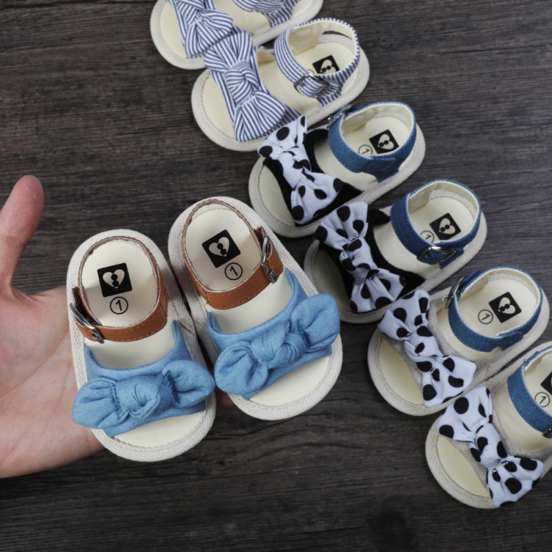 Sepatu Sandal Princess Bayi Perempuan Aksen Pita Shopee