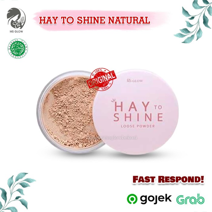 MS Glow Bedak Tabur NATURAL Original Kemasan Terbaru Loose Powder Hay