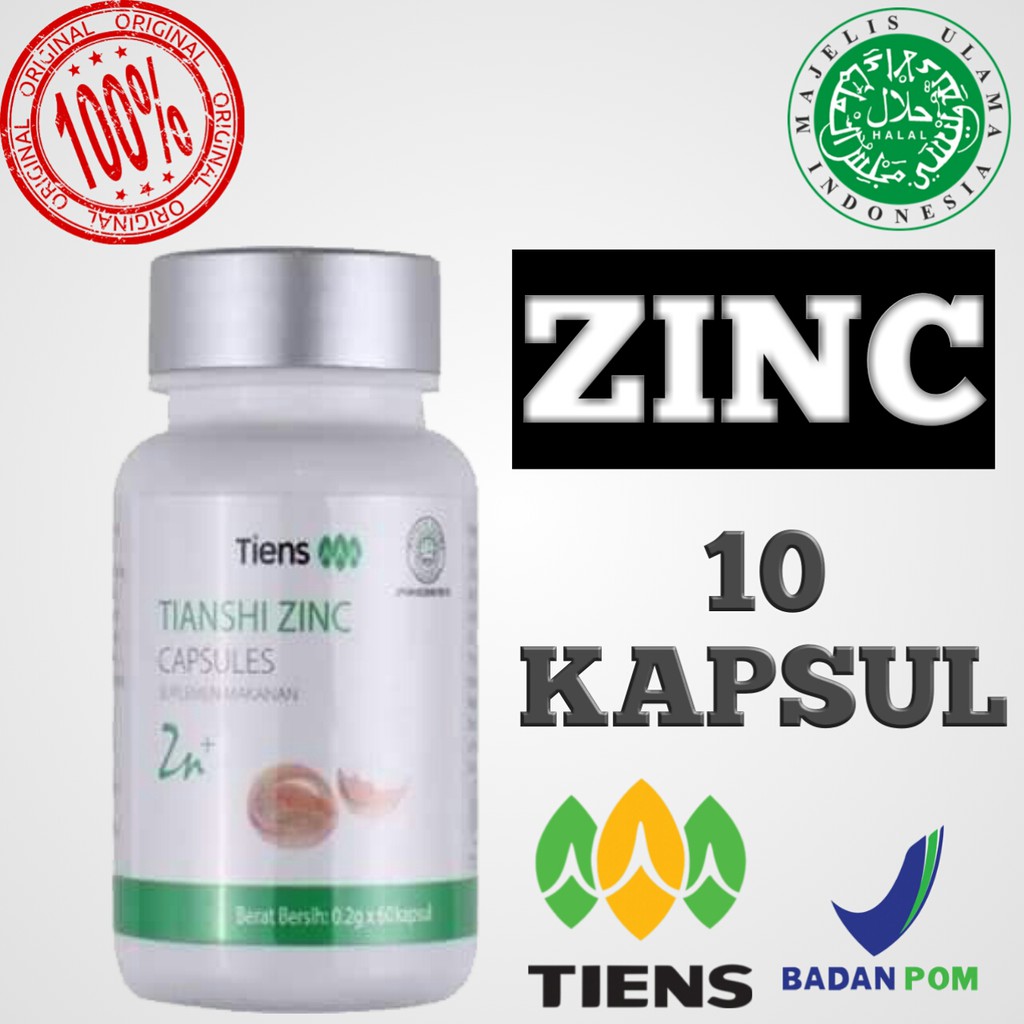 Jual Tianshi Zinc, Penggemuk Badan Herbal, 10 Kapsul original