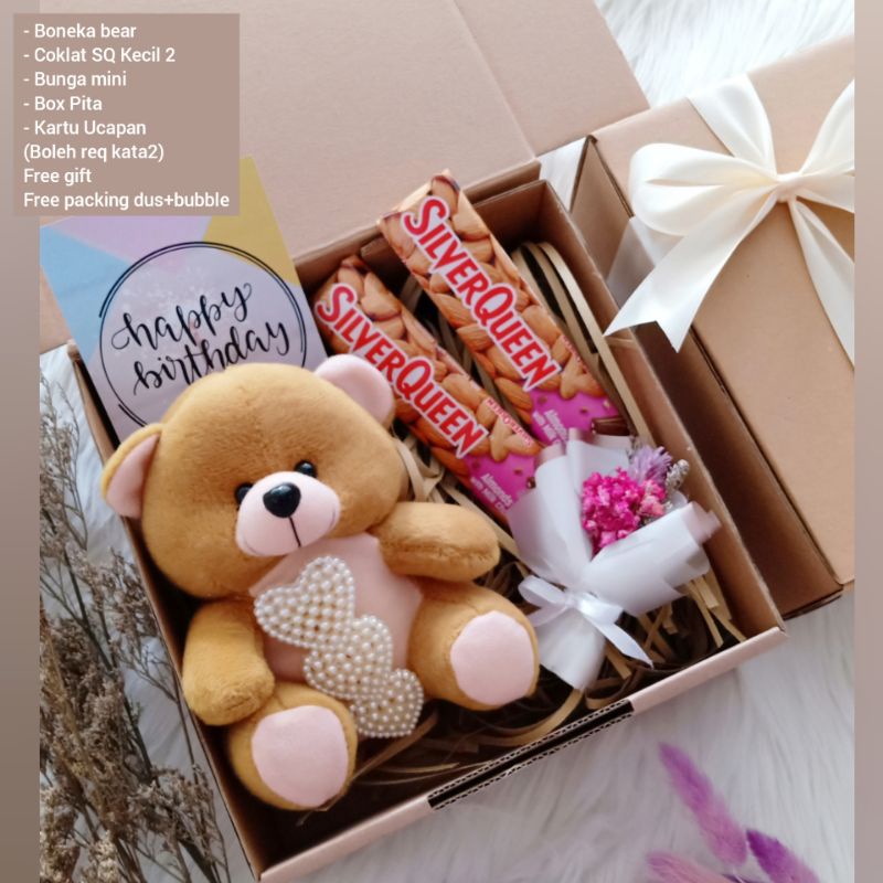 Jual Hampers Coklat Valentine Silverqueen Kado Ultah Pacar Cewek + Boneka Bagus Lucu Cantik Murah Promo | Shopee Indonesia