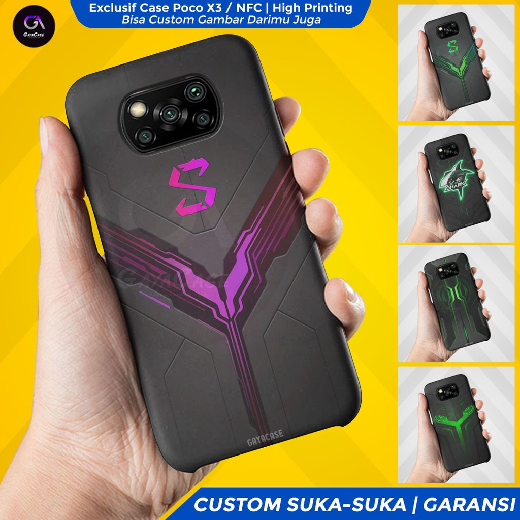 Custom Case Casing HP Xiaomi Poco X3 / X3 Pro / Pocophone X3 NFC Black