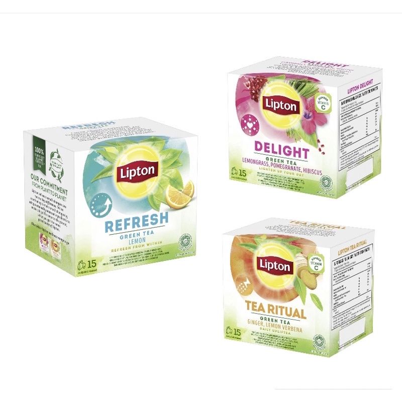 Jual Lipton Refresh Green Tea & Lemon Lipton Delight Green Tea