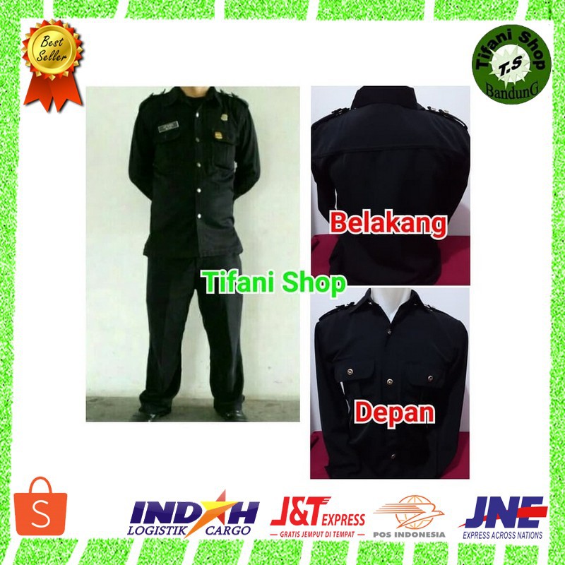 SERAGAM SETELAN SECURITY KEAMANAN SATPAM SUPIR SAFARI BAHAN TWIST KUAT