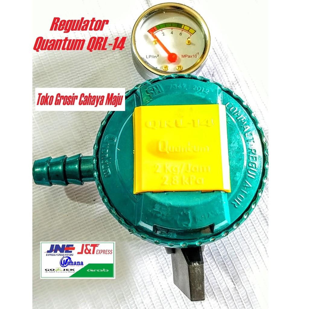 Jual Regulator QUANTUM QRL14 + Meter Regulator Gas LPG Tekanan Rendah
