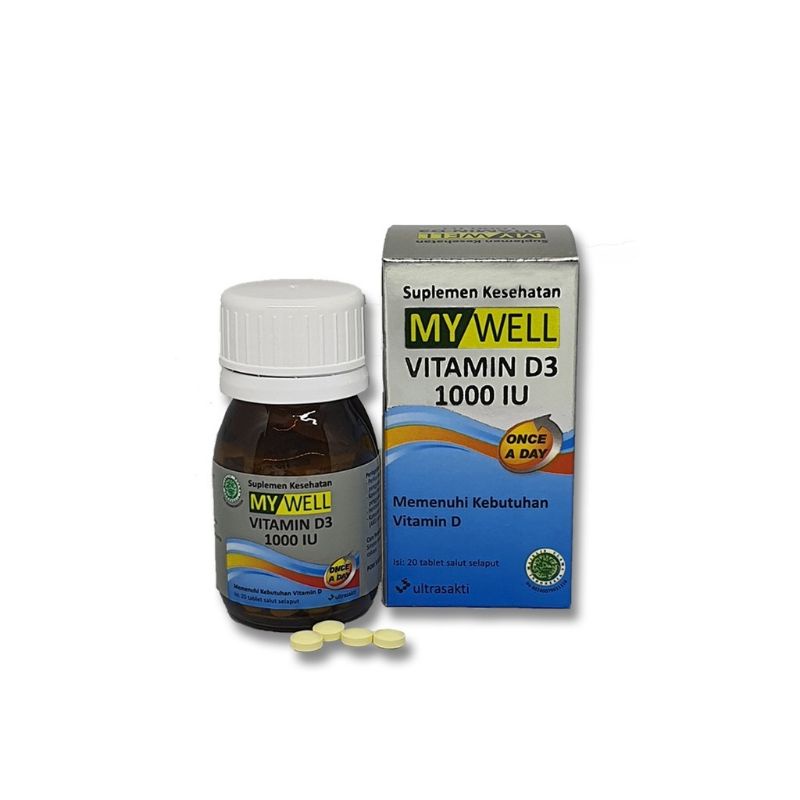Jual Mywell Vitamin D3 1000 UI Isi 20 tablet Shopee Indonesia