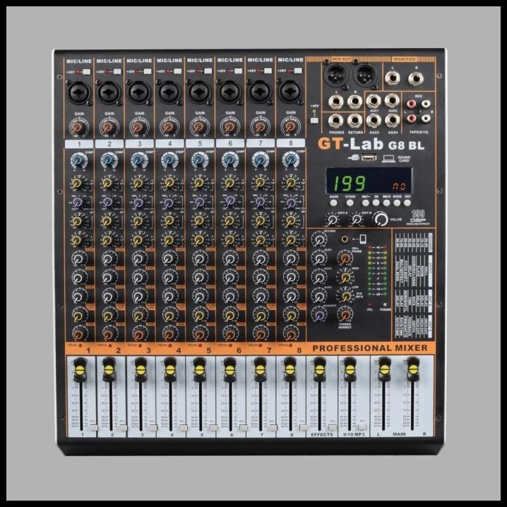 Jual Mixer Audio Gt Lab G8 Bl/Gtlab G8Bl 8Ch UsbBluetoothSoundcard By