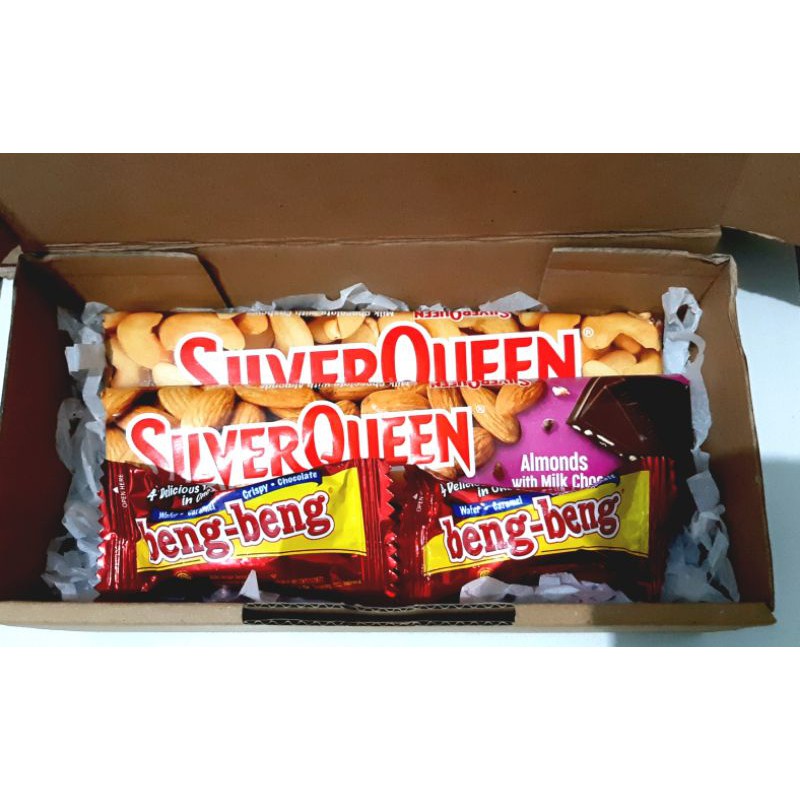 Jual Hampers Parcel Paket Box Coklat Silverqueen 62Gr Edisi Valentine Murah Kekinian | Shopee Indonesia