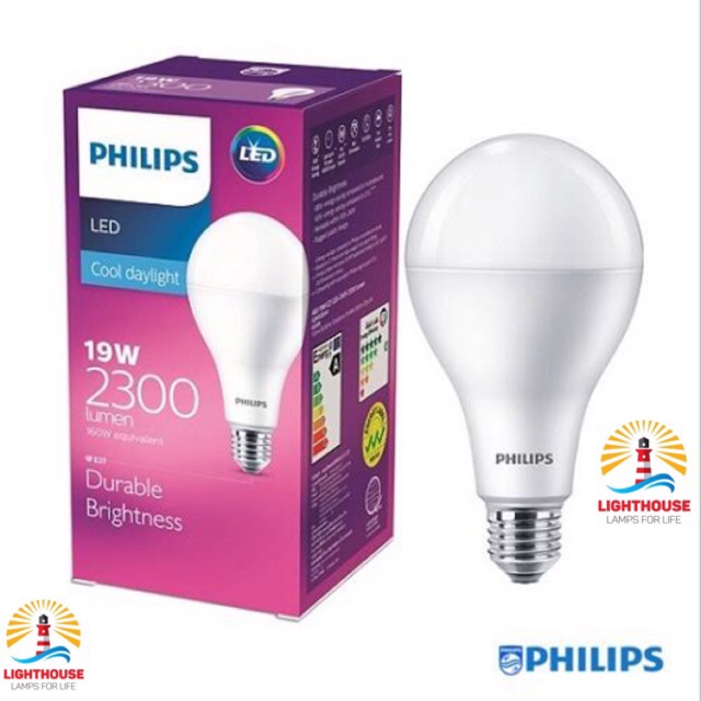 Jual Lampu Led Bulb 19W Philips Led Bulb 19 Watt E27 Putih Cool Daylight A80 | Shopee Indonesia