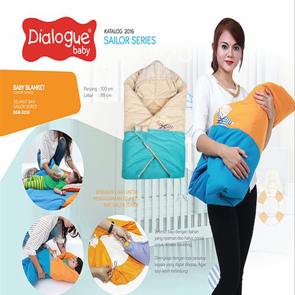 Jual Dialogue Baby Bayi Selimut Topi Sailor DGB3215 / Baby Blanket Dialogue  / Selimut Bayi Dialogue Indonesia|Shopee Indonesia