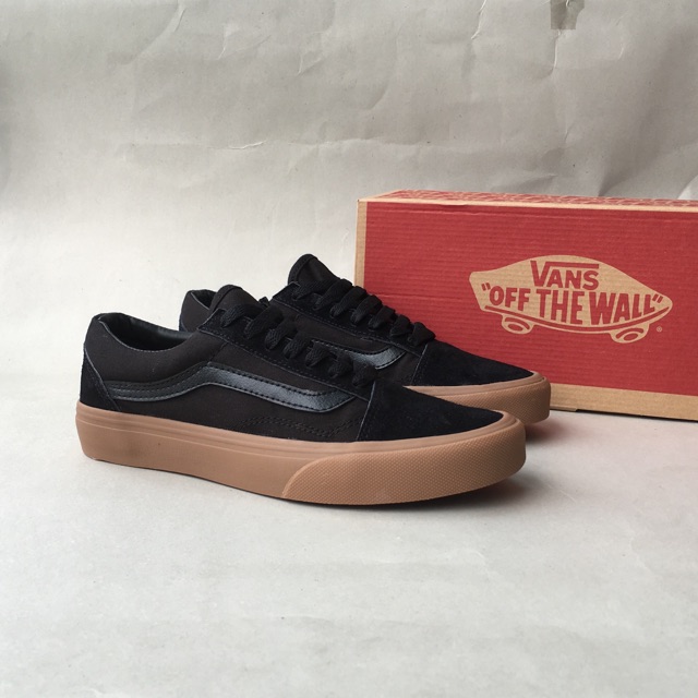 Sepatu Vans Oldskool Mono Black Gum Size 3943 Grade Ori Import Made In