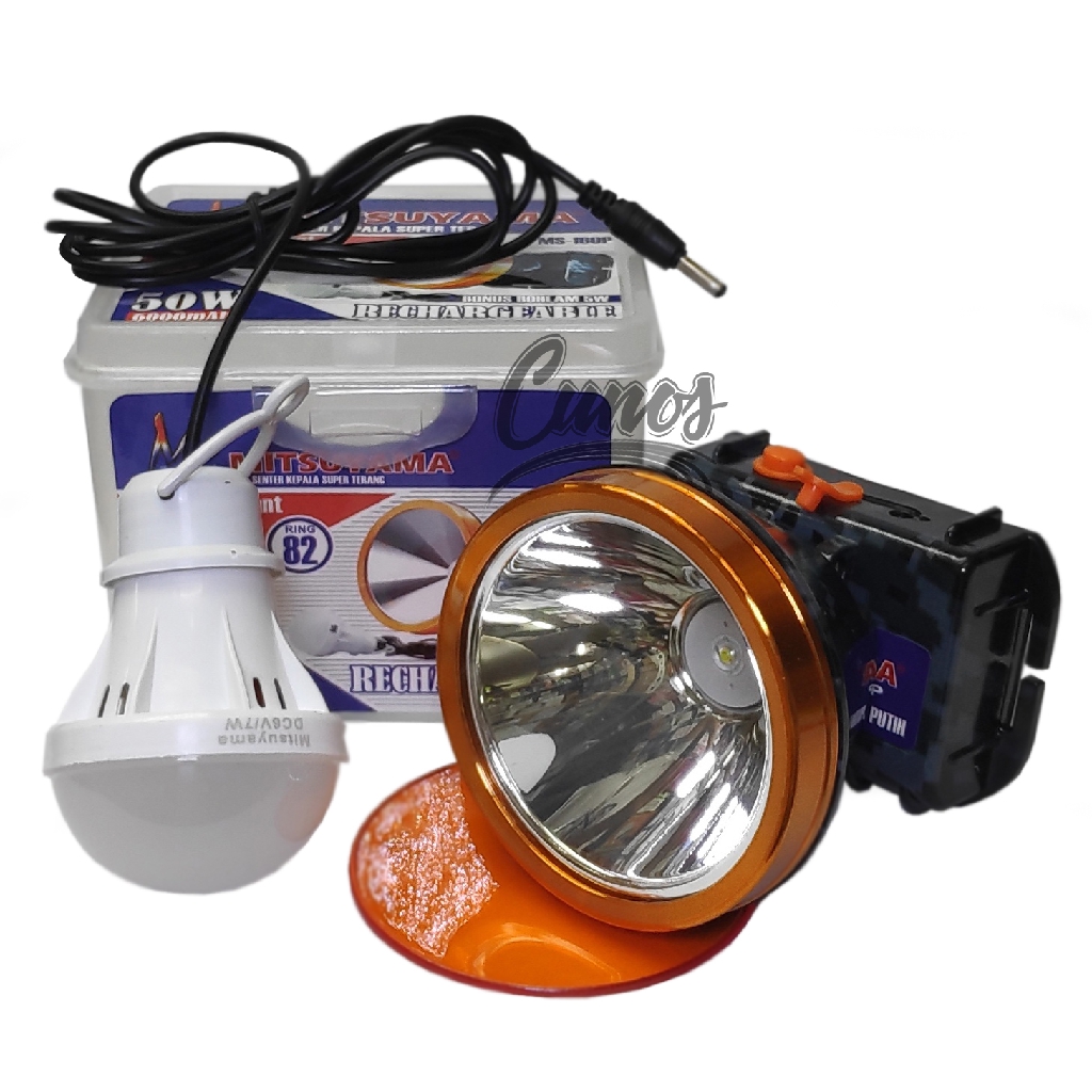 Senter Kepala 50 Watt Plus Bohlam Mitsuyama MS160P