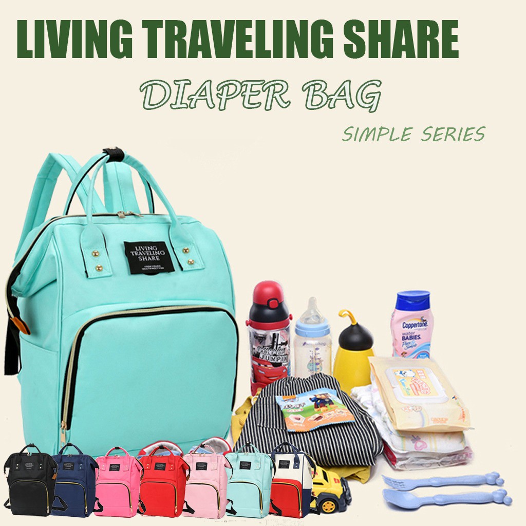 9.9 Big Sale LIVING TRAVELING SHARE SIMPLE DIAPER BAG TAS BAYI POPOK