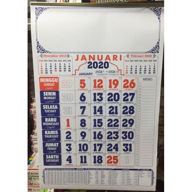 Kalender Tanggalan Dinding | Shopee Indonesia