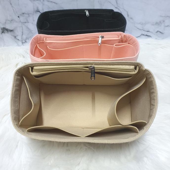 Jual Travel bag in bag organizer fit book tote bag / large tote bag Peach Shopee Indonesia