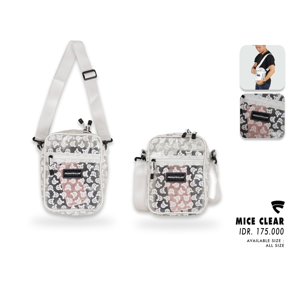 TAS SELEMPANG FRIDAY KILLER MICE CLEAR SLING BAG Shopee Indonesia