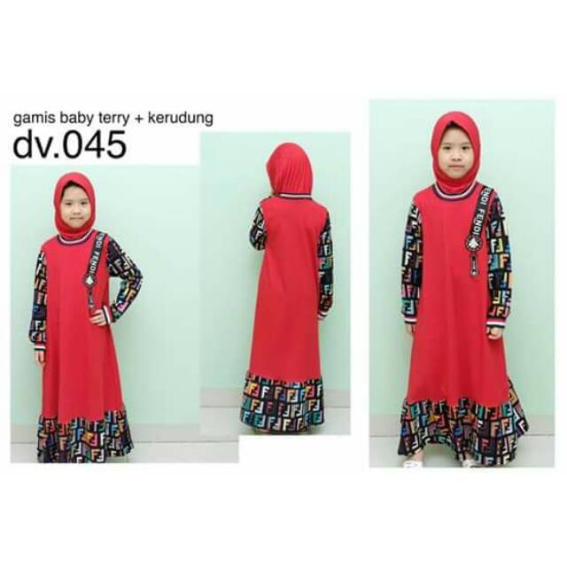 Baju Gamis Fendi Jilbab Saudia