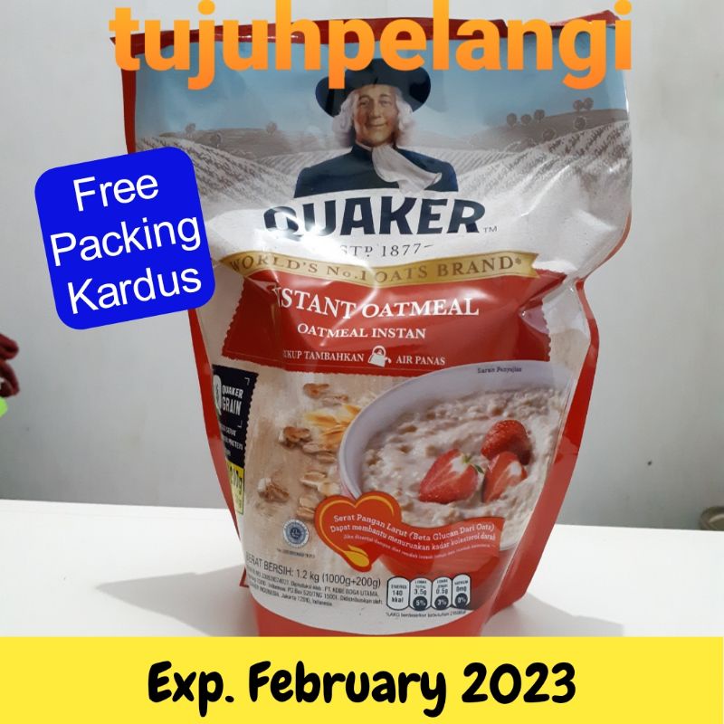 Quaker Oatmeal Instant Sereal Merah 1200 Gram 1,2 Kg Shopee Indonesia