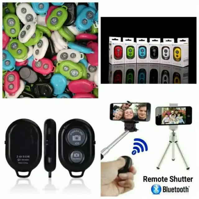 Remot tomsis bluetooth remote tingsis foto hp handphone tombol wireless