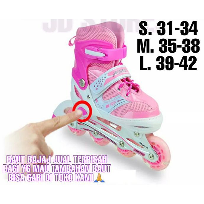 Sepatu Roda Anak Murah Sepatu Anak Laki Laki / Anak Perempuan - Merah, S |  Shopee Indonesia