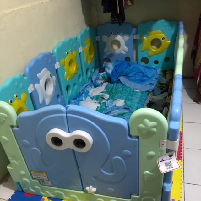 Jual Siap Kirim Harga Nett | Preloved Baby Fence Labeille 8+2 / Pagar Bayi Bekas / Playpen | Shopee Indonesia
