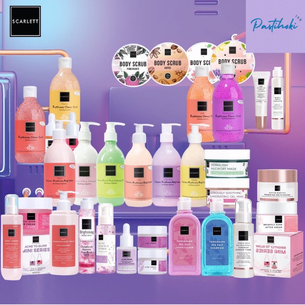 Jual SCARLETT WHITENING BODY LOTION / SHOWER SCRUB SCARLET WHITENING