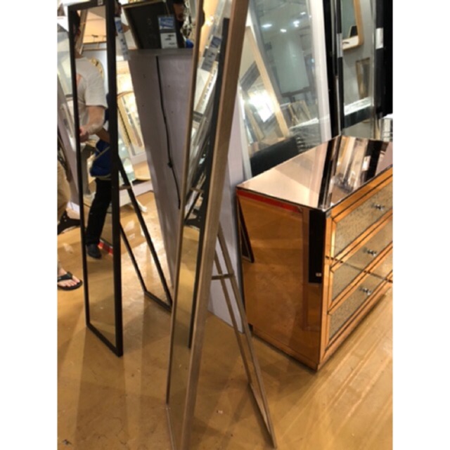 Standing Mirror Minimalis / kaca full body standing / vanity mirror