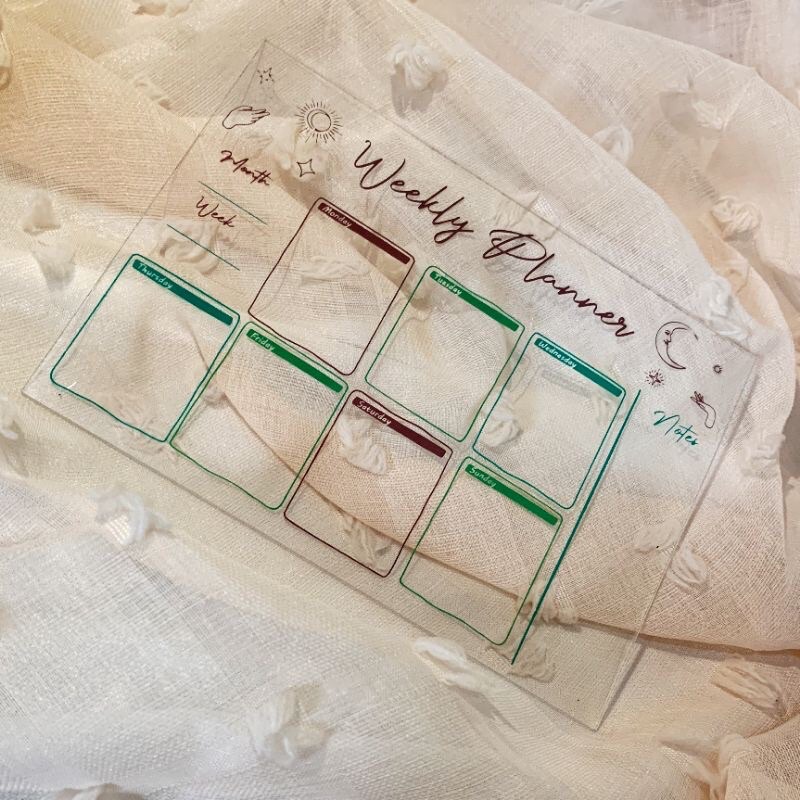 Jual Acrylic planner a5 / weekly planner / plan / daily planner