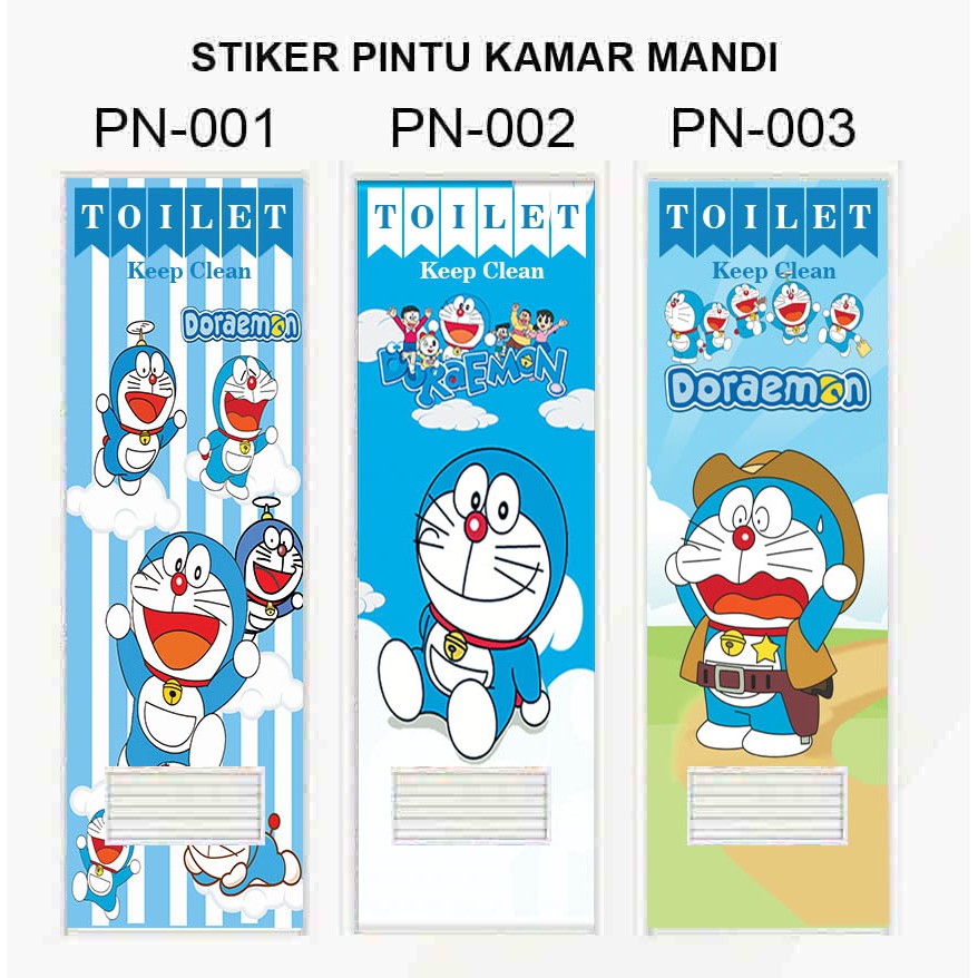 Stiker pintu kamar mandi motif doraemon Shopee Indonesia