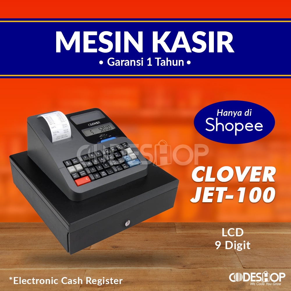 Jual Cash Register Clover Jet100 Mesin Kasir All in One Shopee Indonesia