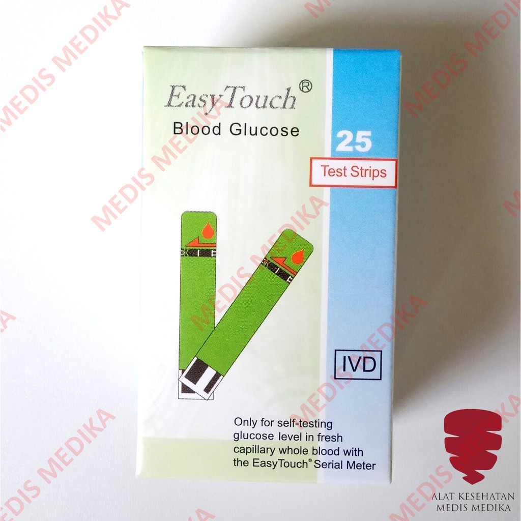Easytouch Glucose Test Strip Cek Gula Darah Refill Isi 25 Easy Touch