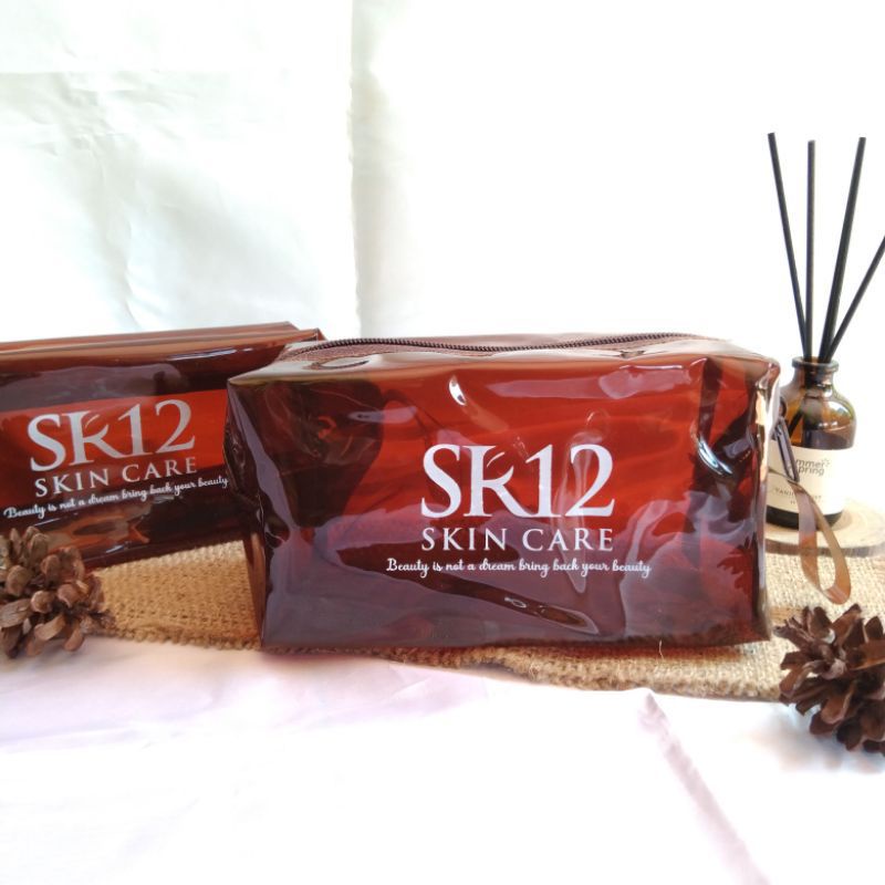 Jual POUCH SR12 / POUCH KOSMETIK / POUCH SKINCARE MIKA DOMPET / TEMPAT