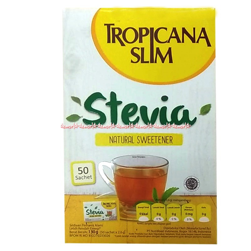 Jual Tropicana Slim Stevia Gula Non Kalori Isi 50 Sachet Stefia Gula