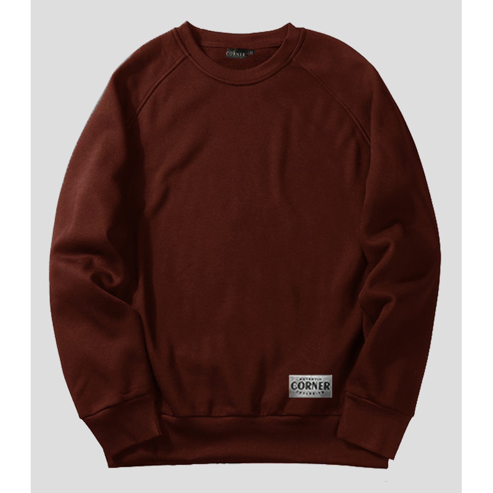 Jual Crewneck Basic / Sweater Oblong Polos Best Quality Best Seller-Coklat | Shopee Indonesia